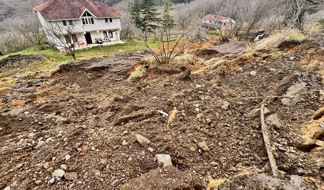 Düzce'de heyelan yaşanan bölgede sismik etüt çalışmaları sürüyor