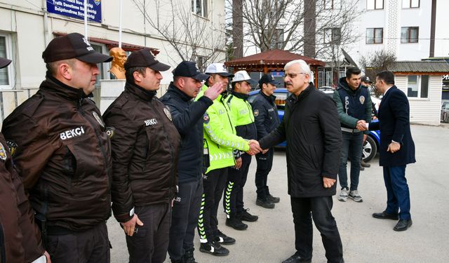 Bolu Valisi Erkan Kılıç, Gerede İlçe Emniyet Müdürlüğü'nde İncelemelerde Bulundu