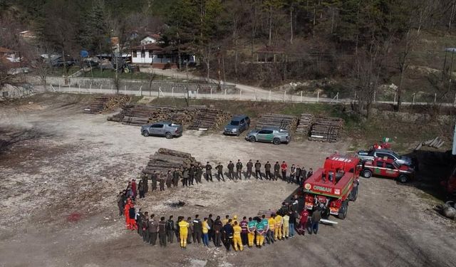 Göynük Orman İşletme Müdürlüğü'nde Yangın Eğitim Tatbikatı