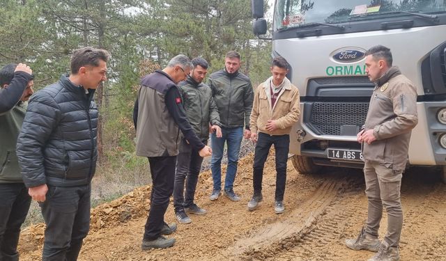 Mudurnu’da orman yollarını denetledi