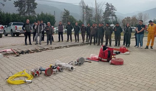 Taşkesti’de olası orman yangınlarına karşı eğitim tatbikatı düzenlendi