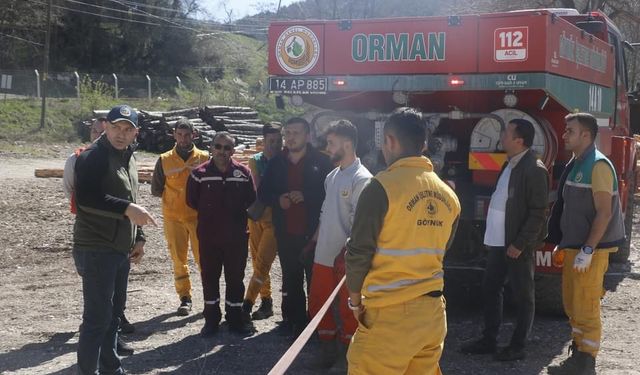 Göynük’te olası orman yangınlarına yönelik eğitim tatbikatı yapıldı