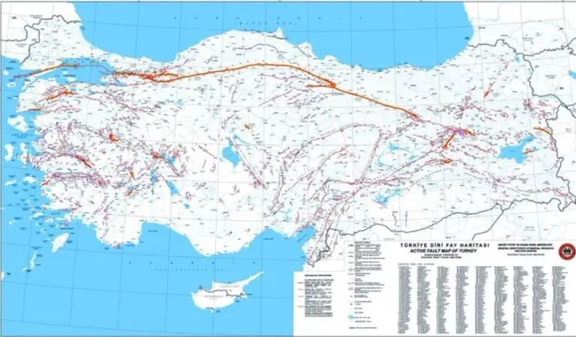 MTA Türkiye'nin Diri Fay Hattı Haritası Güncellendi: Riskli Bölgeler Belirlendi