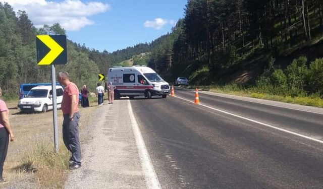 Kontrolden çıkan hafif ticari araç uçurumdan uçtu: 1 yaralı