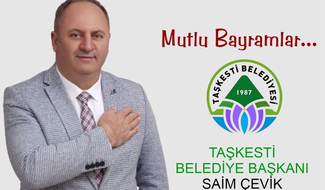 TAŞKESTİ BELEDİYE BAŞKANI KURBAN BAYRAMI KUTLAMASI-SAİM ÇEVİK