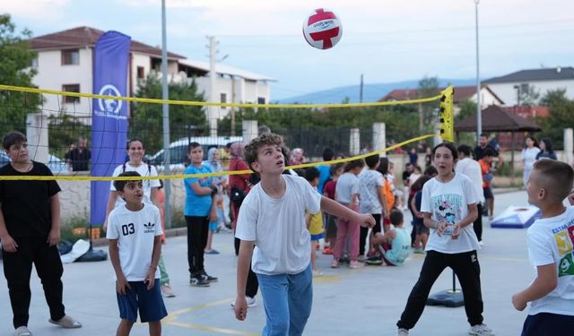 Dereli Tütüncü Mahallesi çocukları spor yaptı