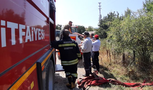 Su tankeri bulunan köy komple yanmaktan kurtarıldı