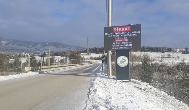 Yedigöller yolu ulaşıma kapandı