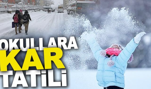 Bolu’da 4 ilçede kar tatili