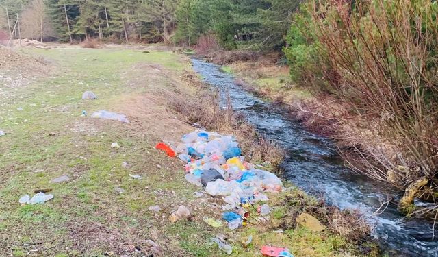 Bolu'nun doğa harikasında rezil görüntüler