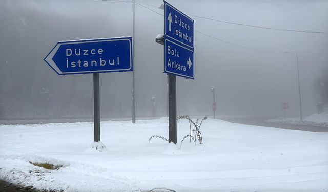 Bolu Dağı’nda hafif kar ve sis etkili oluyor