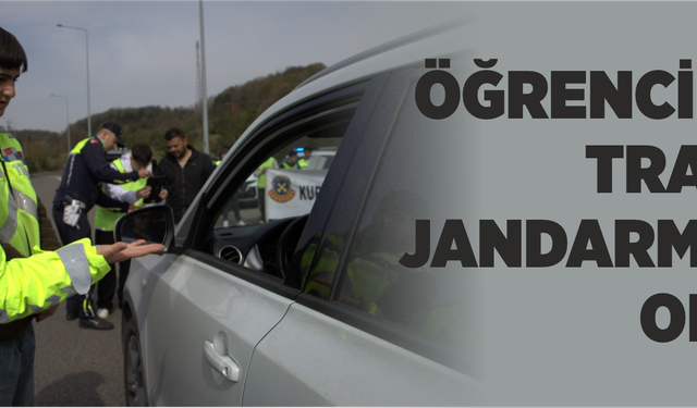 Öğrenciler trafik jandarması oldu