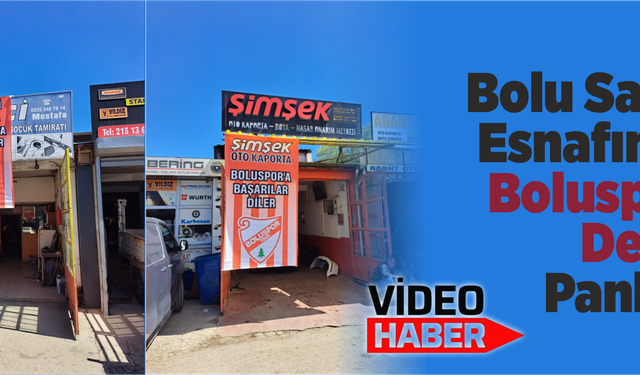 Bolu Sanayi Esnafından Boluspor’a Destek Pankartı