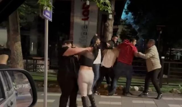 Bolu’da sokak ortasında kavga: Yumruklar havada uçuştu