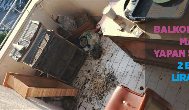 Balkonunda mangal yapan şahsa 2 bin 935 lira ceza