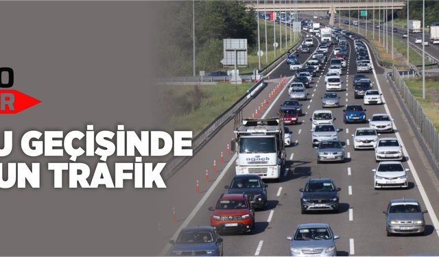 Bolu geçişinde yoğun trafik
