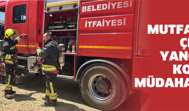 Mutfakta çıkan yangına komşu müdahalesi