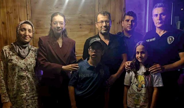 Bolu’da 14 yaşındaki Efe’nin polis olma hayali gerçek oldu