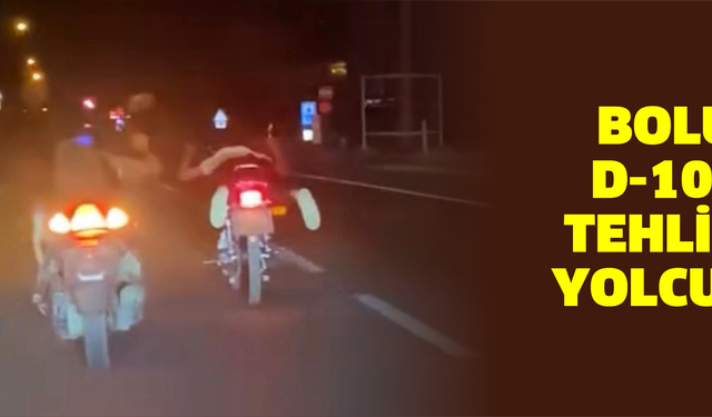 Bolu’da D-100’de tehlikeli yolculuk
