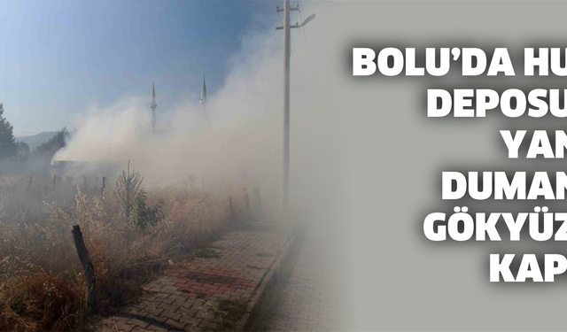 Bolu’da hurda deposunda yangın: Dumanlar gökyüzünü kapladı