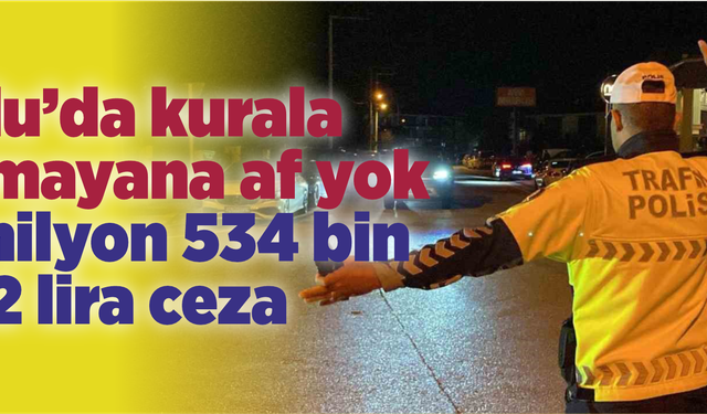 Bolu’da kurala uymayana af yok: 6 milyon 534 bin 442 lira ceza