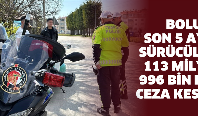 5 ayda sürücülere 113 milyon 996 bin lira ceza kesildi