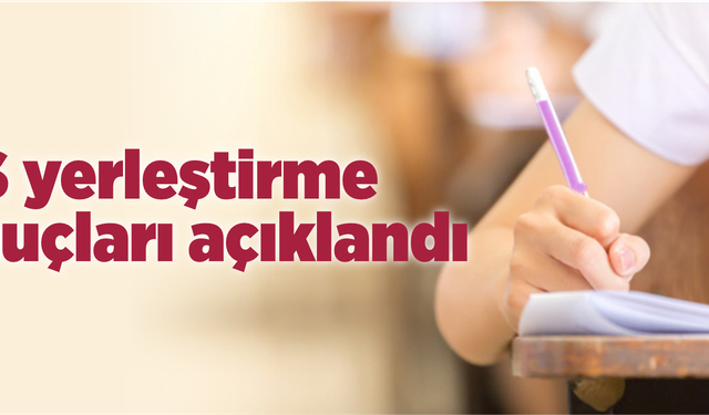 LGS yerleştirme sonuçları açıklandı