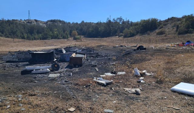 Bolu’nun Mudurnu İlçesinde Hurdalıkta Yangın Çıktı