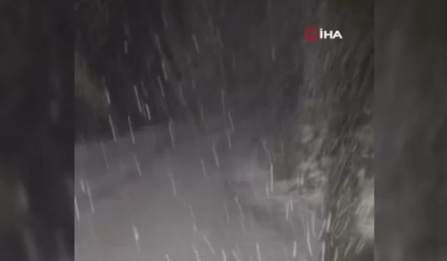 Bolu’nun yüksek kesimlerine kar yağdı