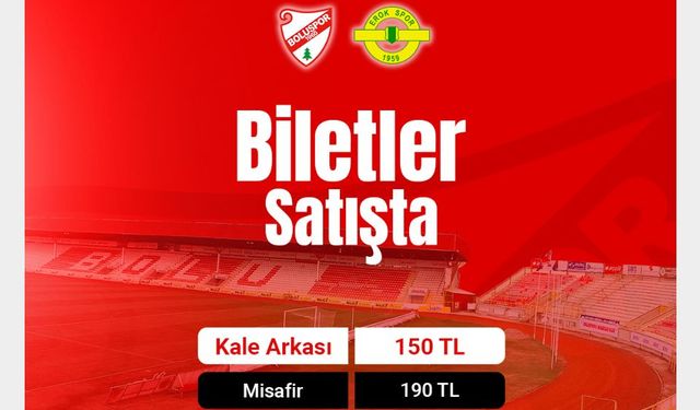 Boluspor- Esenler Erokspor Maçı Biletleri Satışta