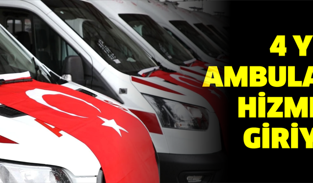 Bolu’nun Acil Gücüne Takviye 4 Yeni Ambulans Hizmete Giriyor