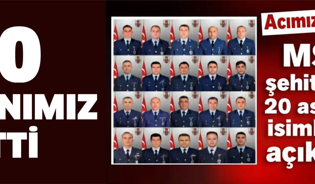MSB 20 askerin şehit olduğunu açıkladı