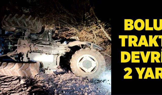 Bolu’da traktör devrildi: 2 yaralı