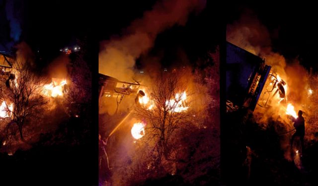 Tır Alev Alev Yandı