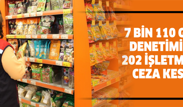7 bin 110 gıda denetiminde 202 işletmeye ceza kesildi