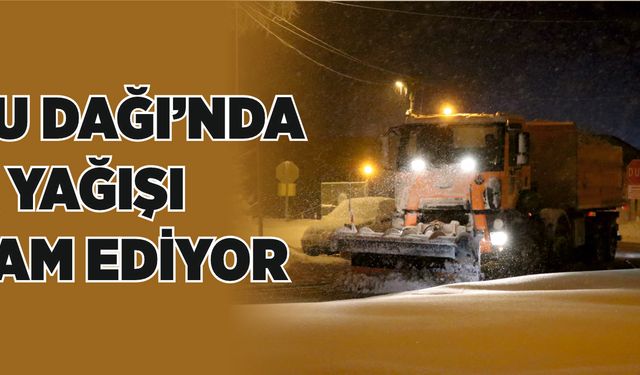 Bolu Dağı’nda kar yağışı devam ediyor