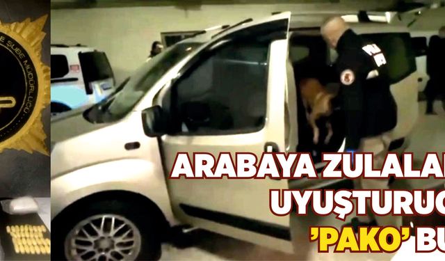 Arabaya zulalanmış uyuşturucuyu ’Pako’ buldu