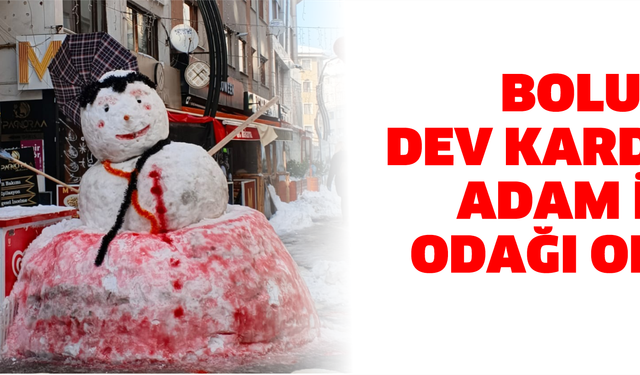 Bolu’da Dev Kardan Adam İlgi Odağı Oldu