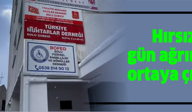 Hırsızlık gün ağrınca ortaya çıktı