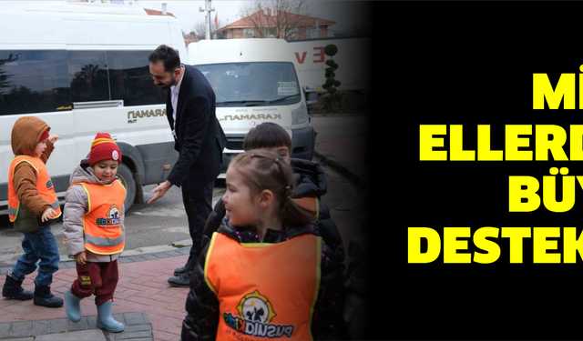 Minik ellerden, büyük destek eli