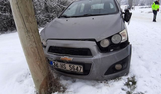 Sağlık personeli Mudurnu’da kaza yaptı