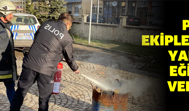 Dörtdivan ilçesinde polis ekiplerine yangın eğitimi verildi