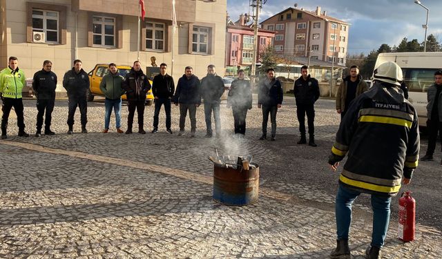 Dörtdivan ilçesinde polis ekiplerine yangın eğitimi verildi