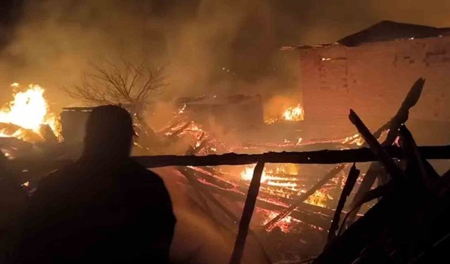 Bolu’da çıkan yangında çok sayıda yapı küle döndü