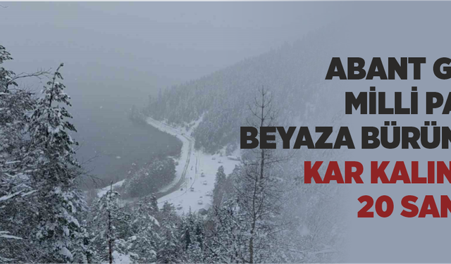 Abant Gölü Milli Parkı Beyaza Büründü: Kar Kalınlığı 20 Santim