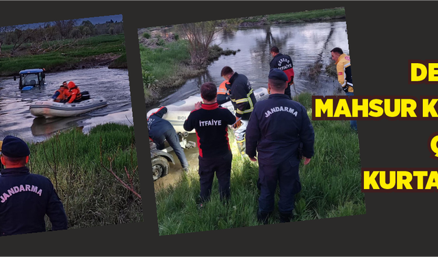 Bolu’da derede mahsur kalan çiftçi kurtarıldı