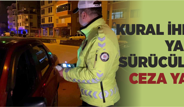 Bolu’da kural ihlali yapan sürücülere ceza yağdı