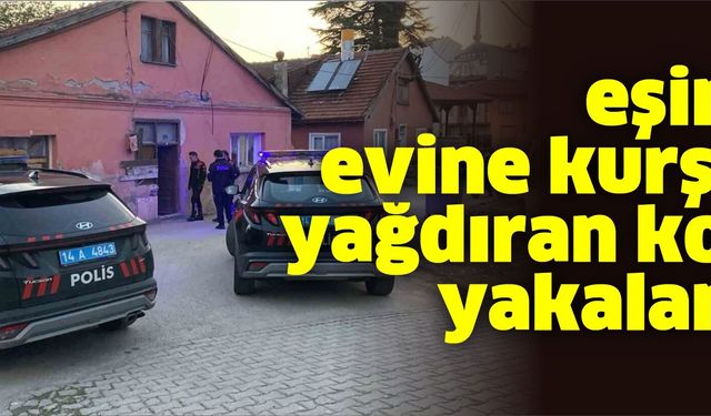 Bolu’da nafaka anlaşmazlığı yüzünden eşinin evine kurşun yağdıran koca yakalandı