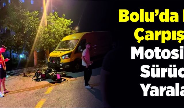 Bolu’da Feci Çarpışma! Motosiklet Sürücüsü Yaralandı