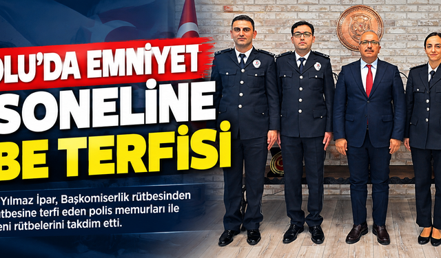 Bolu’da emniyet personeline rütbe terfisi